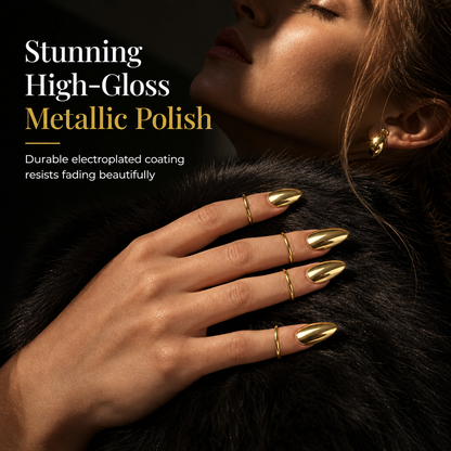 💅Justerbare negleringer i metall til fingertuppene