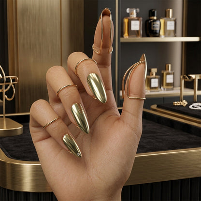 💅Justerbare negleringer i metall til fingertuppene