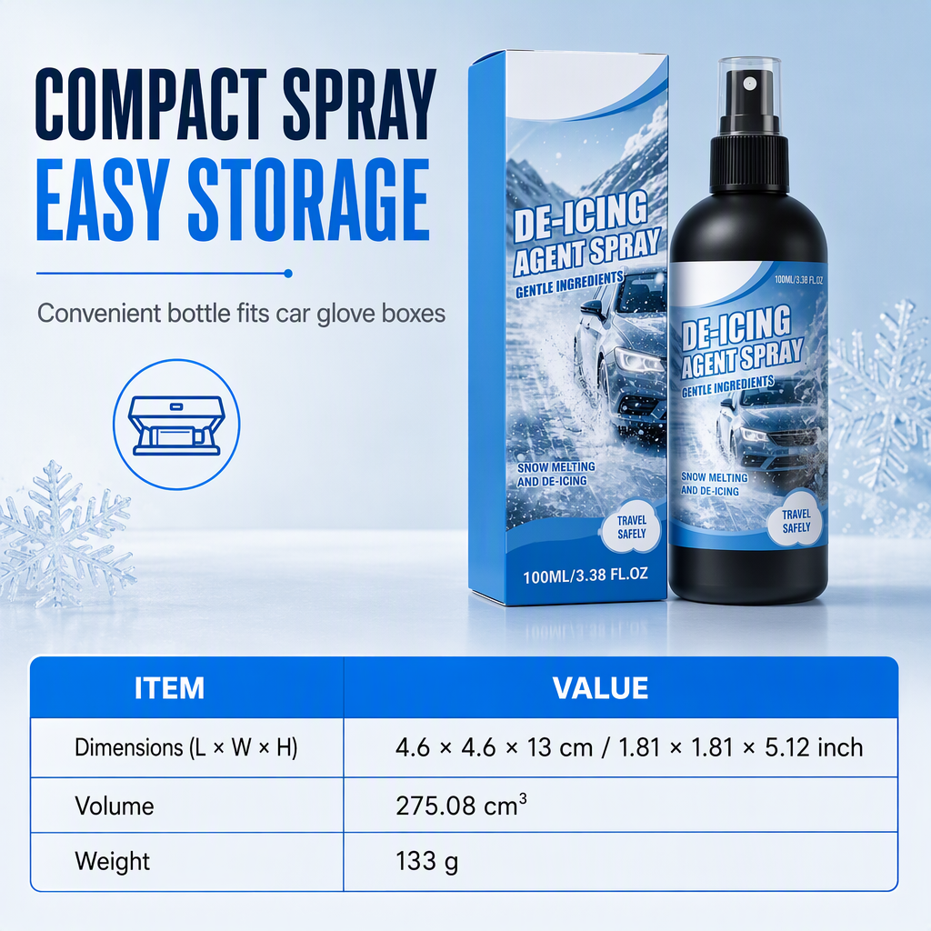 ❄️ Isfjerningsspray for frontruter – Rask frostfjerner for vinterkjøring
