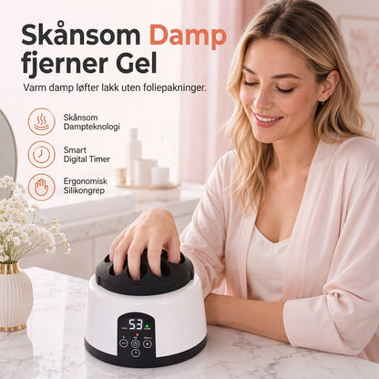 36 W elektrisk dampapparat for fjerning av gelneglelakk – hvit/rosa