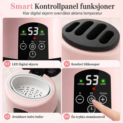 36 W elektrisk dampapparat for fjerning av gelneglelakk – hvit/rosa