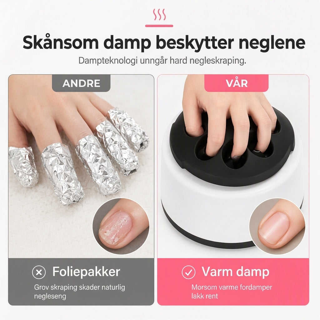 36 W elektrisk dampapparat for fjerning av gelneglelakk – hvit/rosa