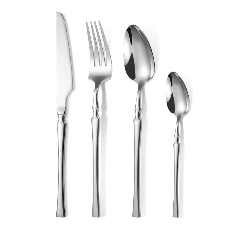 🍴 Bestikksett i rustfritt stål: 304 stål, 5 utførelser, 4/24 deler, slank profil