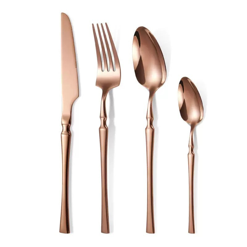 🍴 Bestikksett i rustfritt stål: 304 stål, 5 utførelser, 4/24 deler, slank profil