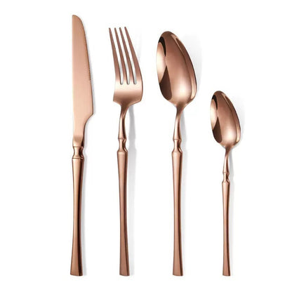 🍴 Bestikksett i rustfritt stål: 304 stål, 5 utførelser, 4/24 deler, slank profil