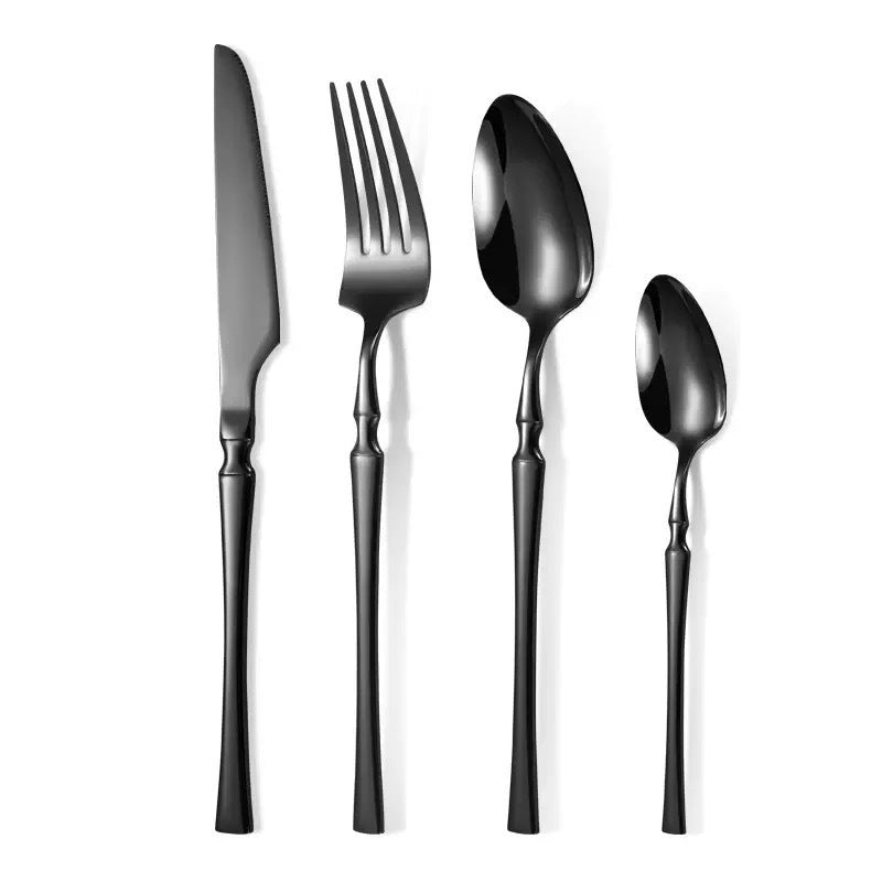 🍴 Bestikksett i rustfritt stål: 304 stål, 5 utførelser, 4/24 deler, slank profil