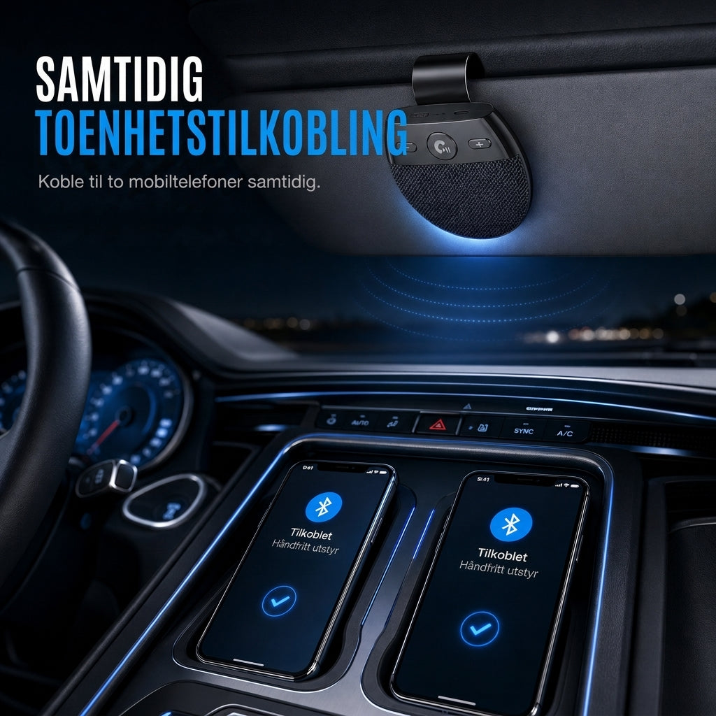 🚗🔊 SP11 Bil Solskjerm Bluetooth Høyttaler – Håndfri & Vibrasjonsstyrt ✨