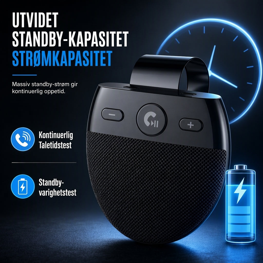 🚗🔊 SP11 Bil Solskjerm Bluetooth Høyttaler – Håndfri & Vibrasjonsstyrt ✨