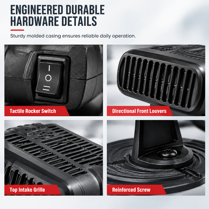 ❄️ Bærbar bilrutedefroster – 12V/24V varmluftvarmer