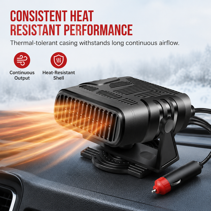 ❄️ Bærbar bilrutedefroster – 12V/24V varmluftvarmer