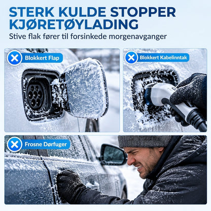 ❌ Avfrostning av ladeportklaff for elbiler – Målrettet spray for fjerning av is om vinteren