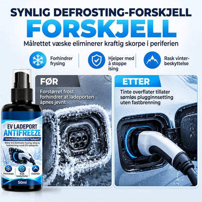 ❌ Avfrostning av ladeportklaff for elbiler – Målrettet spray for fjerning av is om vinteren