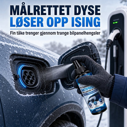❌ Avfrostning av ladeportklaff for elbiler – Målrettet spray for fjerning av is om vinteren