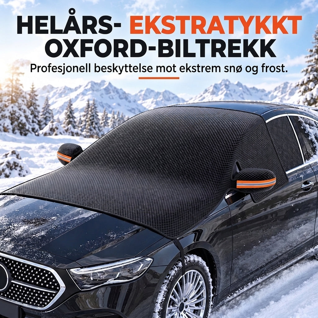 Helårs frontrutedeksel til bil mot snø, frost og sol