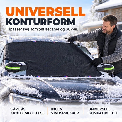 Helårs frontrutedeksel til bil mot snø, frost og sol