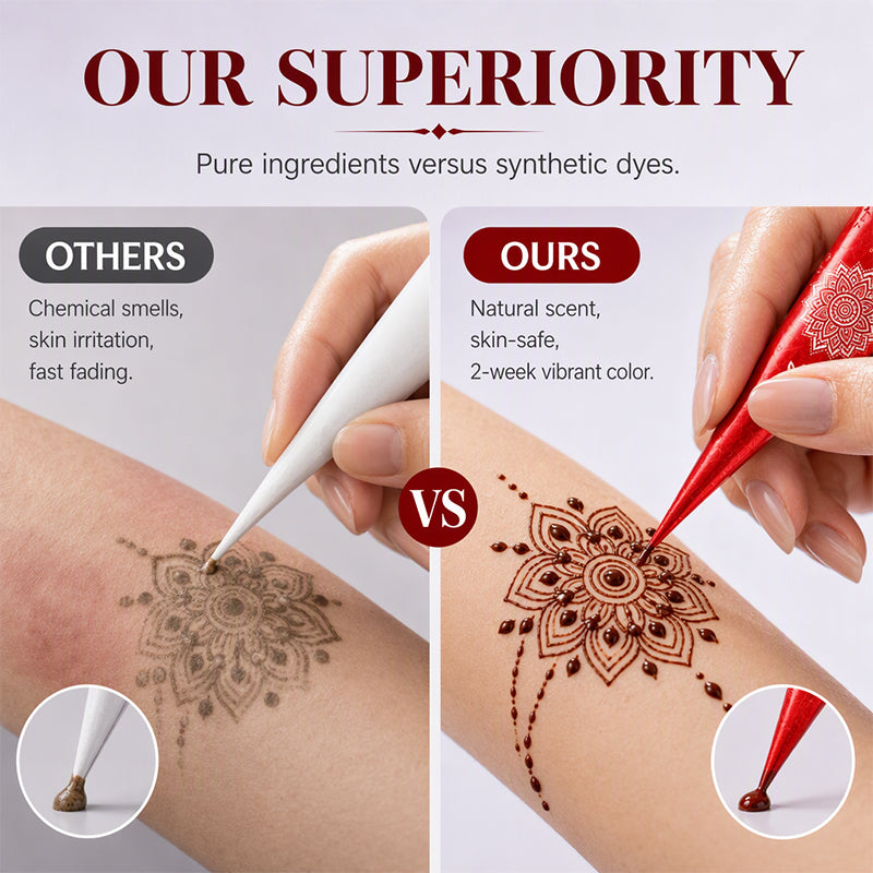 Midlertidig henna-tatoveringssett med sjablonger