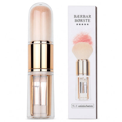 ✨ 50 % RABATT! 💄 6-i-1-s makeupbørste – for pudder, rouge og lepper, praktisk å ha med seg 💋