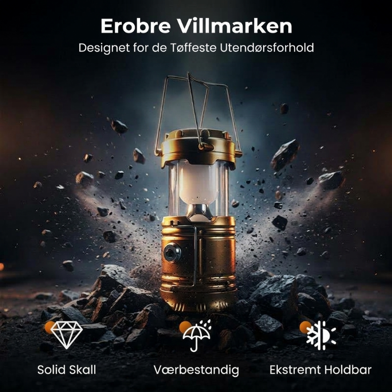 🔥Nå: 50% Rabatt i Begrenset Tid｜⛺️ Solcelle Campinglykt – Oppladbar Sammenleggbar LED-lampe – IPX4 Vanntett – Magnetisk Base og Foldbar Krok – for Utendørs og Nødstilfeller ✨🛡️