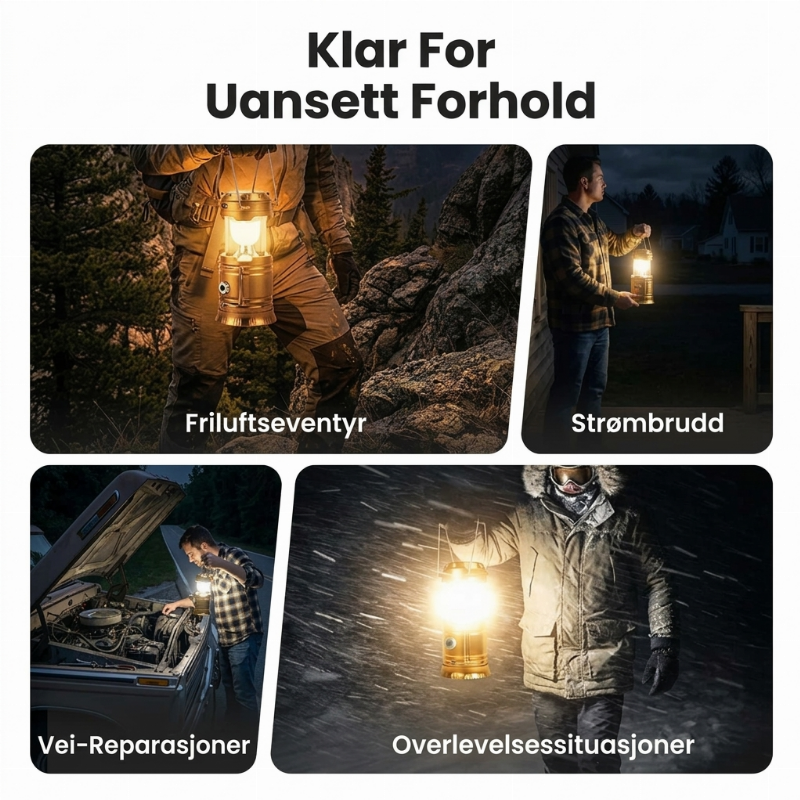 🔥Nå: 50% Rabatt i Begrenset Tid｜⛺️ Solcelle Campinglykt – Oppladbar Sammenleggbar LED-lampe – IPX4 Vanntett – Magnetisk Base og Foldbar Krok – for Utendørs og Nødstilfeller ✨🛡️