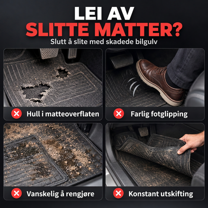 Slitesterk hælbeskytter til bilmatter – universal reparasjonsplate