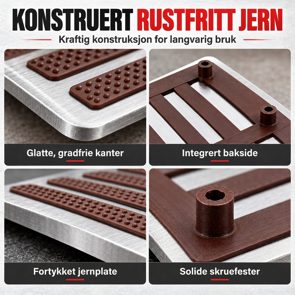 Slitesterk hælbeskytter til bilmatter – universal reparasjonsplate