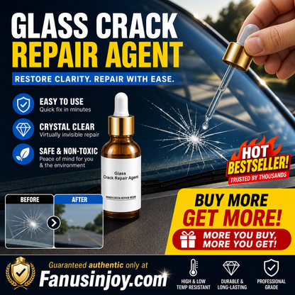 🚗 50% RABATT + KJØP 1, FÅ 1 GRATIS – Glassreparasjonsmiddel – profesjonell kvalitet – fyller sprekker – forbedrer klarhet – allsidig – varig – trygg