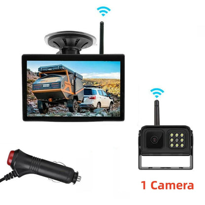 🚛 Trådløst dashcamsystem – 1080P, delt skjerm, 140° synsfelt. Perfekt for lastebiler og bobiler! 📡✨